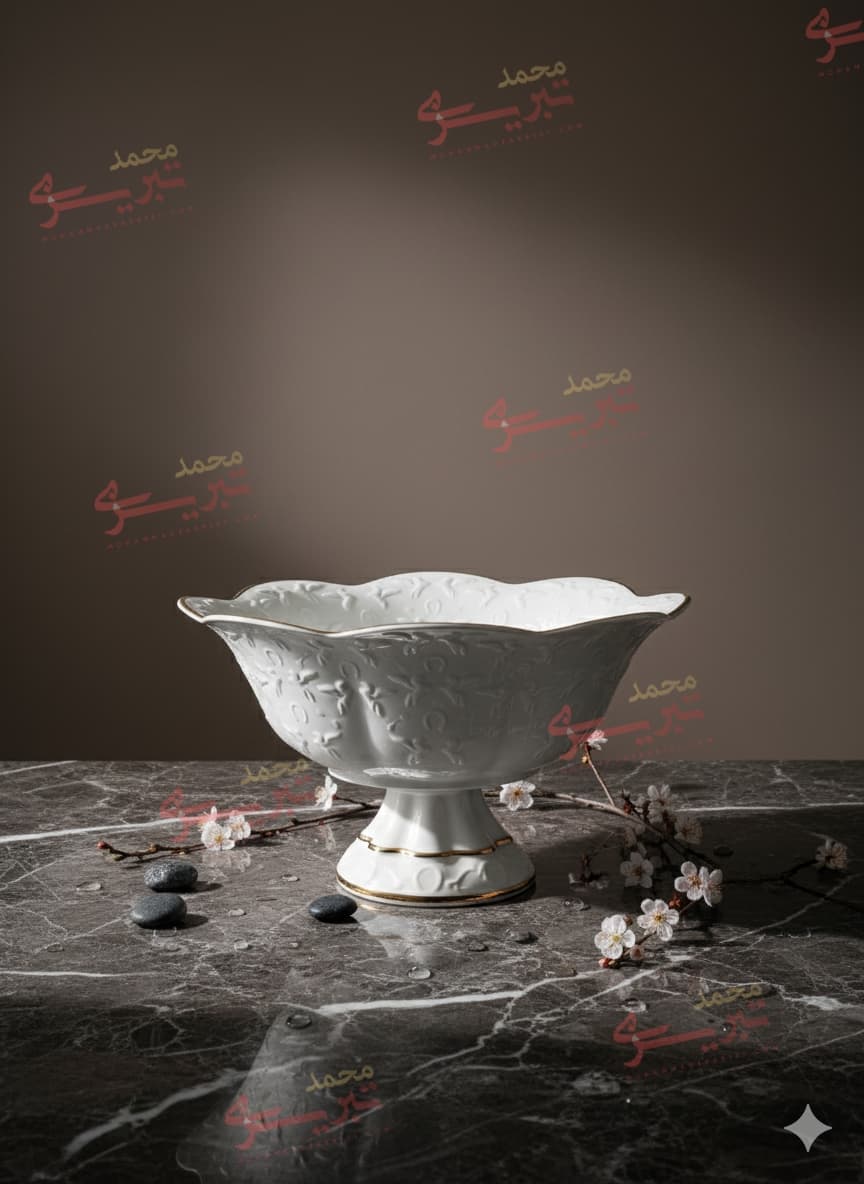 میوه خوری پایه دار متوسط خط طلا 304 کاردینال