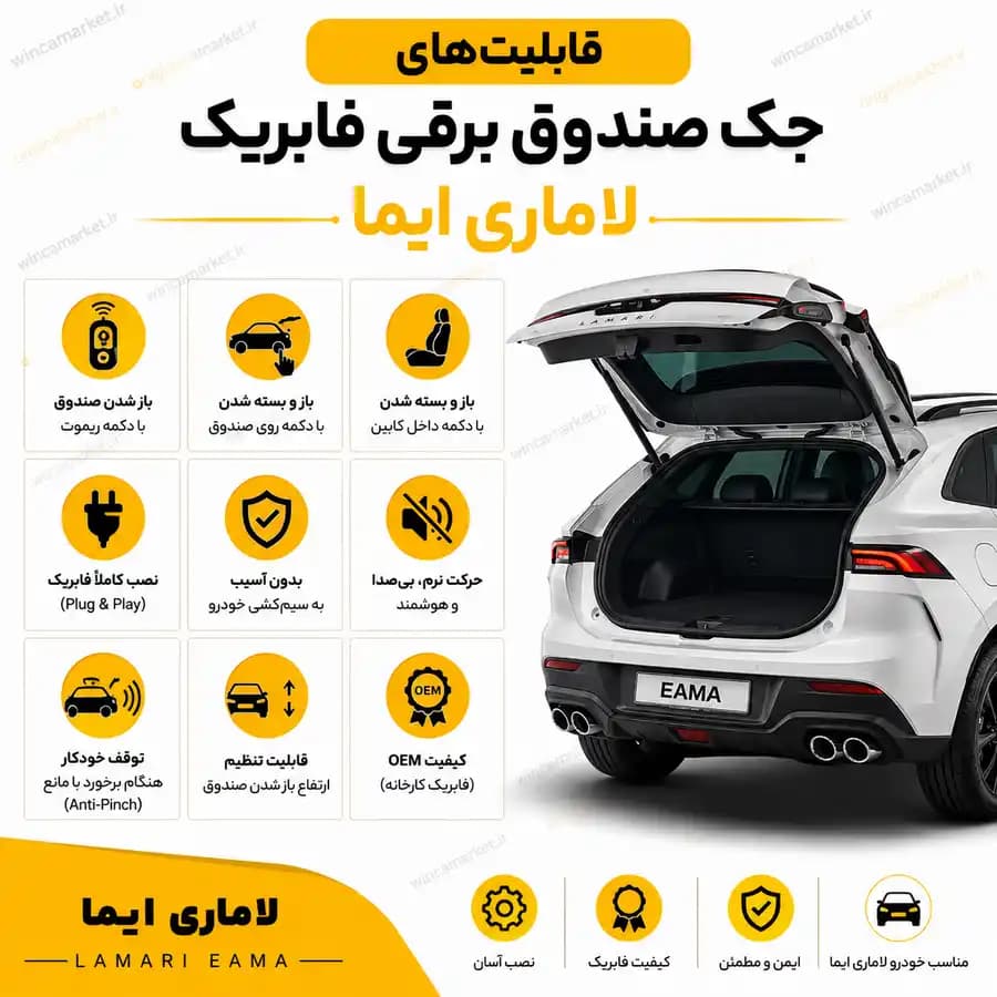 جک صندوق برقی فابریک لاماری ایما — تصویر ۲