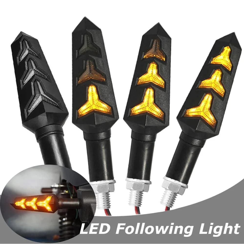 راهنما موتور سیکلت مدل LED روان (مناسب برای انواع تریل، آپاچی و موتورهای هندا 125) — تصویر ۲