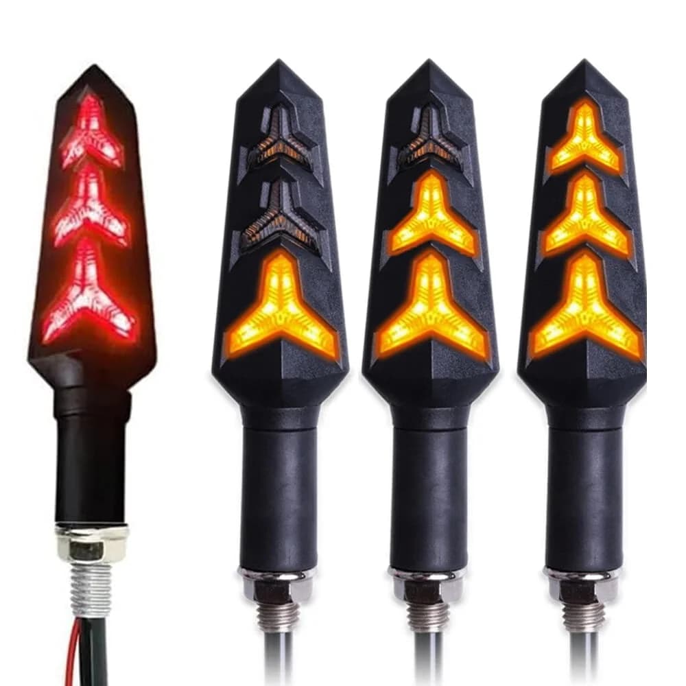 راهنما موتور سیکلت مدل LED روان (مناسب برای انواع تریل، آپاچی و موتورهای هندا 125)