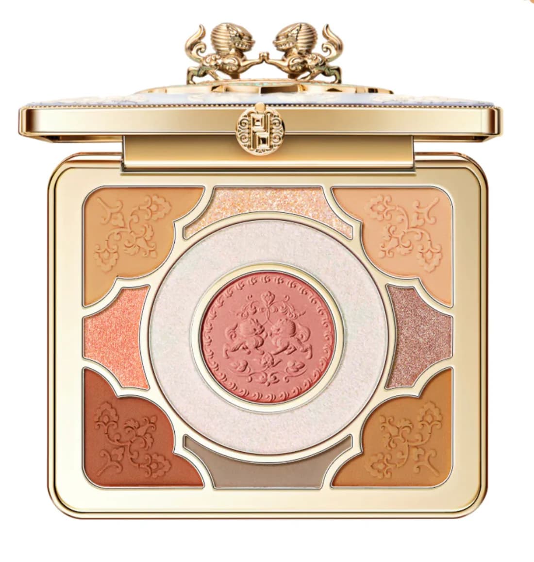 پالت ارایش سایه .هایلایتر. و رژ گونه زیسی مدل سلطنتی شماره 02 ZEESEA Tang Romance Makeup Palette