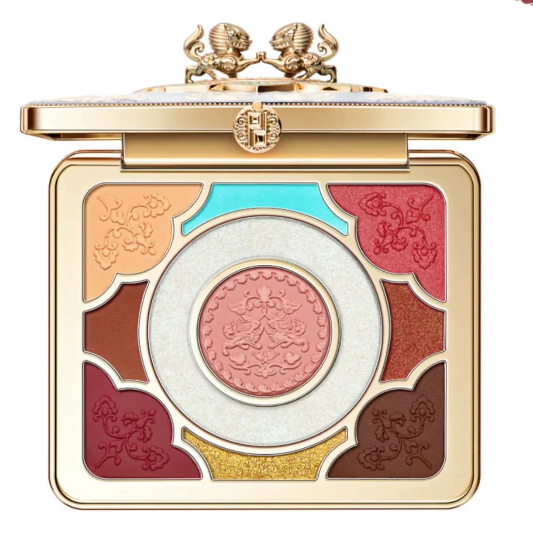 پالت ارایش سایه .هایلایتر. و رژ گونه زیسی مدل سلطنتی شماره 01 ZEESEA Tang Romance Makeup Palette