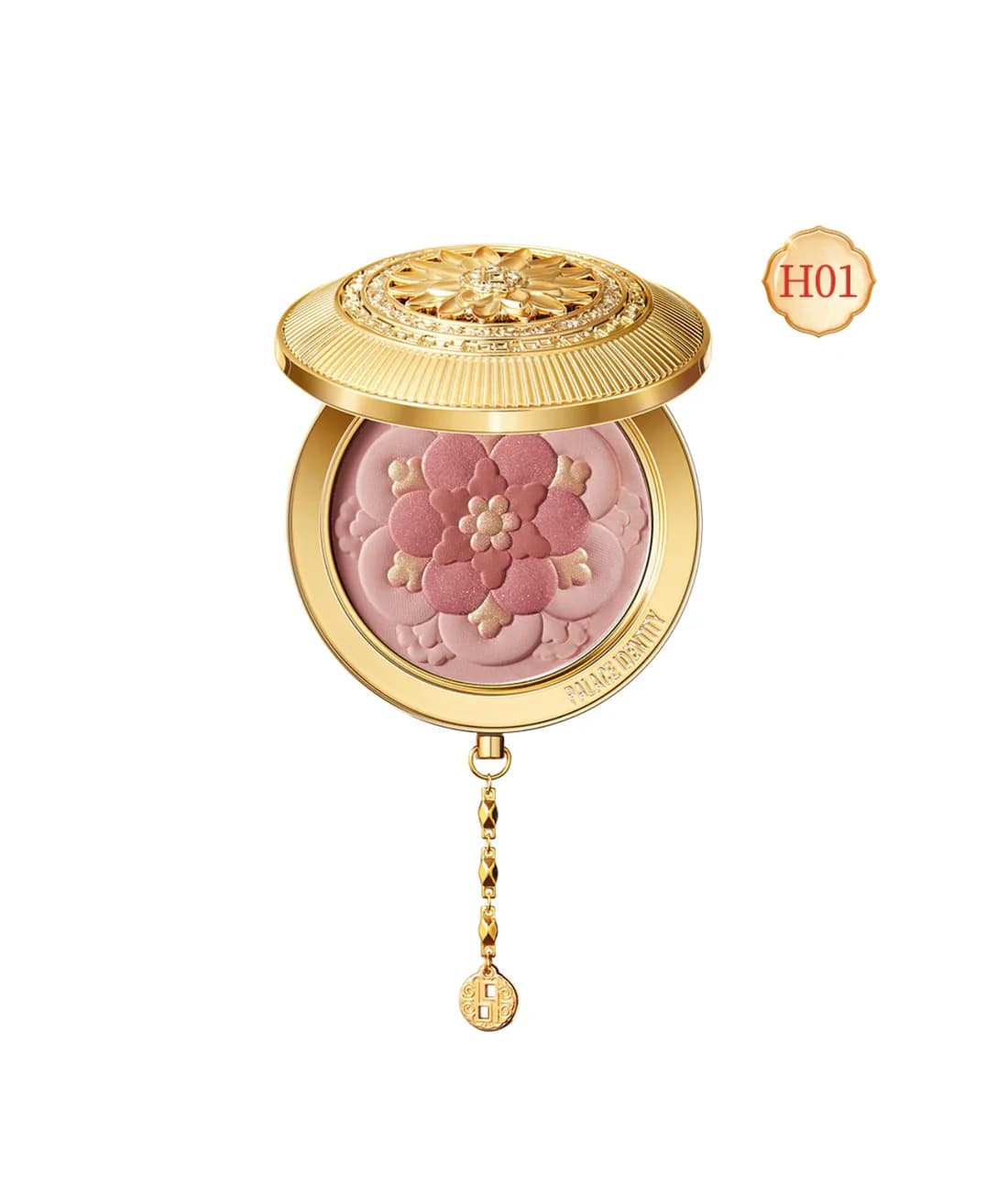 پالت رژگونه و هایلایتر زیسی مدل سلطنتی 7.3 گرمی شماره 01 ZEESEA PALACE IDENTITY Blossom Blush orchid