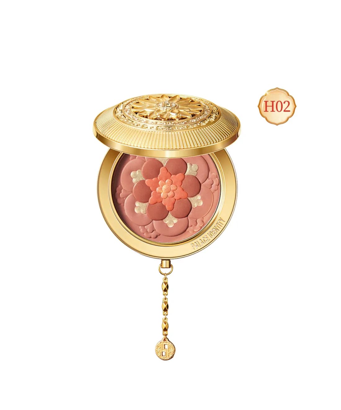 پالت رژگونه و هایلایتر زیسی مدل سلطنتی 7.3 گرمی شماره 02 ZEESEA PALACE IDENTITY Blossom Blush Hibiscus