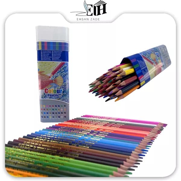 مداد رنگی 36 رنگ لوله ای سه گوش کد 2480 دامس — تصویر ۲