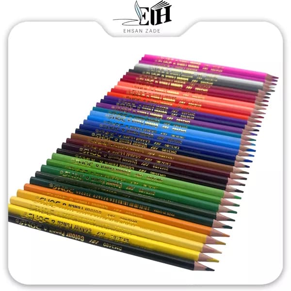 مداد رنگی 36 رنگ لوله ای سه گوش کد 2480 دامس — تصویر ۳