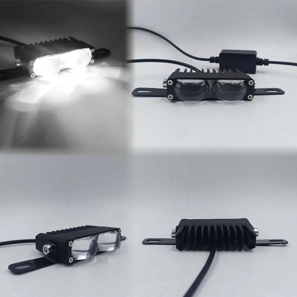 چراغ پروژکتور LED دو لنز کتابی (مخصوص موتور و خودرو) — تصویر ۲