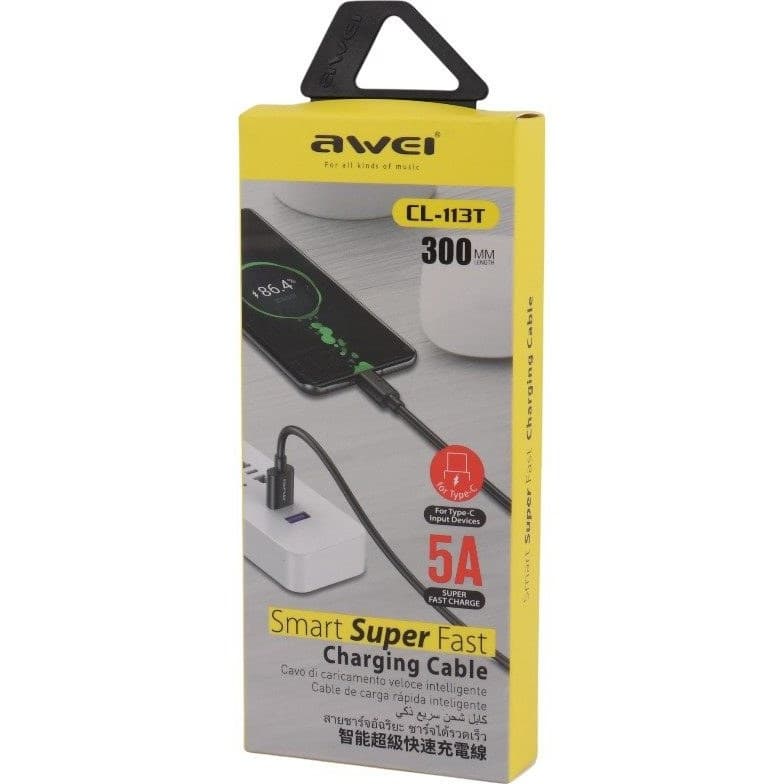 کابل شارژ تایپ سی AWEI مدل CL-113T — تصویر ۲