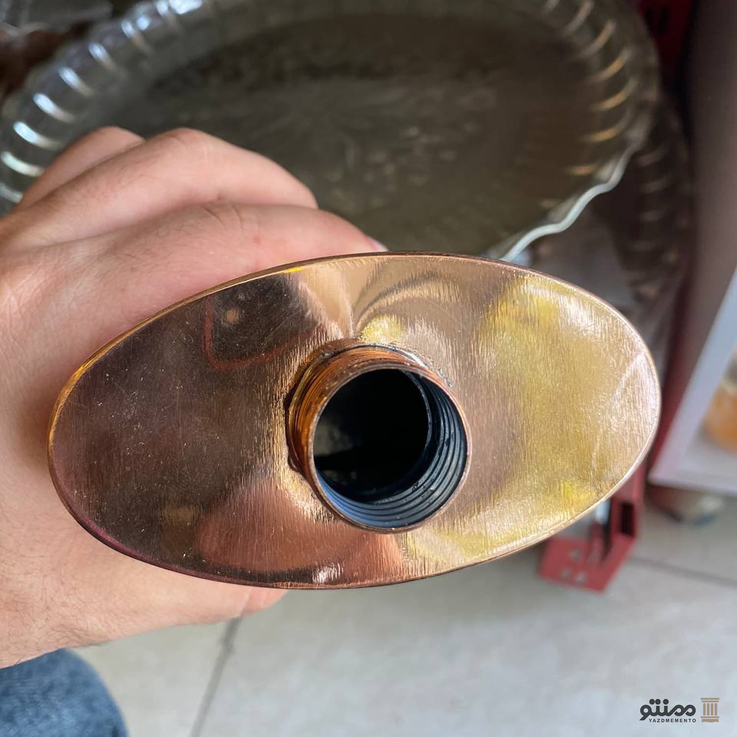 قمقمه مسی زنجان مدل کتابی — تصویر ۲