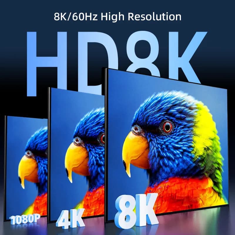 سوییچ KVM دو پورت 8K مدل FJ-8K202DH (ورودی HDMI و DP) مخصوص دو مانیتور همزمان — تصویر ۲