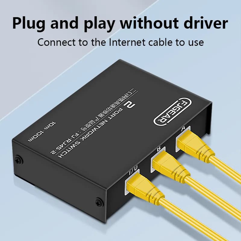 سوییچ شبکه 2 پورت دستی مدل RJ-45-2 — تصویر ۳
