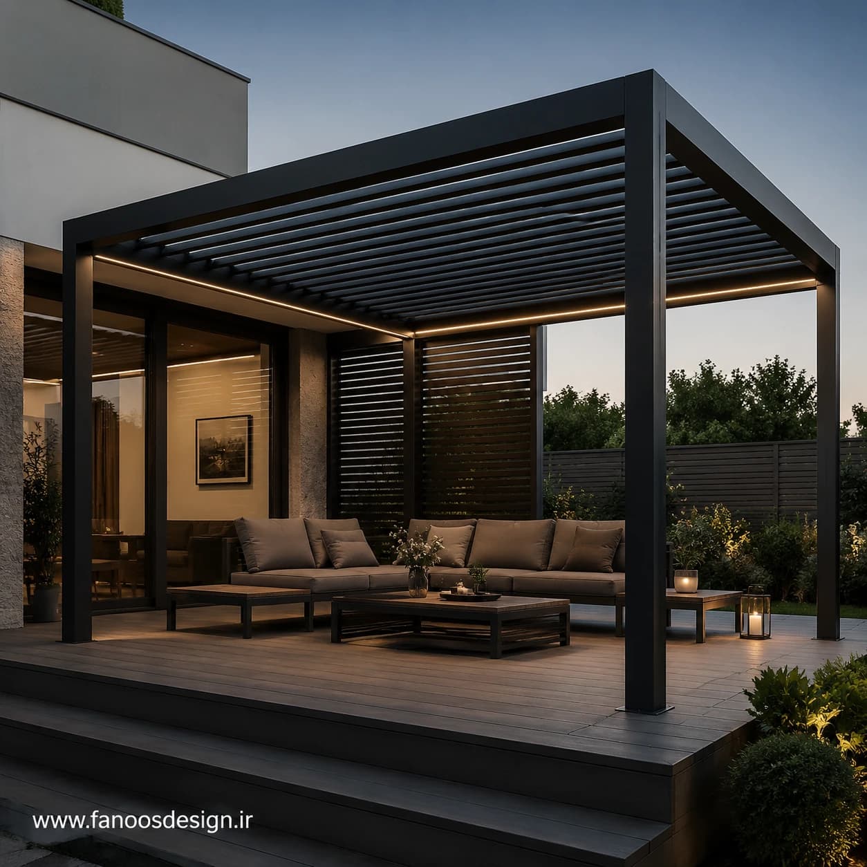 آلاچیق چوبی فلزی سبک صنعتی کد 30394