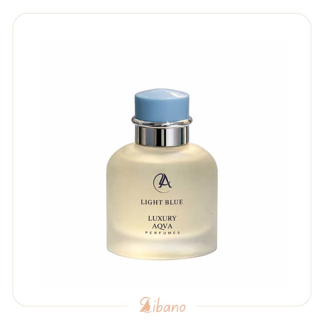 ادوپرفیوم زنانه لاکچری آکوا مدل LIGHT BLUE با رایحه خنک و ترش مرکباتی حجم 50 میلی‌لیتر