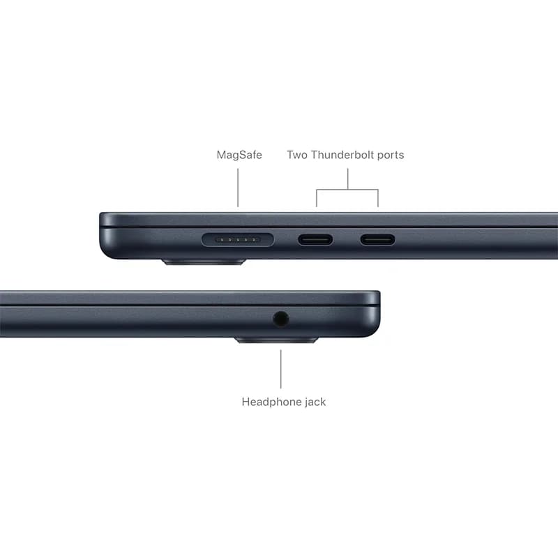 لپ تاپ استوک اپل مدل MACBOOK AIR 2024 سایز 15.3 اینچی پردازنده M3 رم 8GB گیگابایت هارد 256GB گیگابایت SSD گرید open box — تصویر ۳