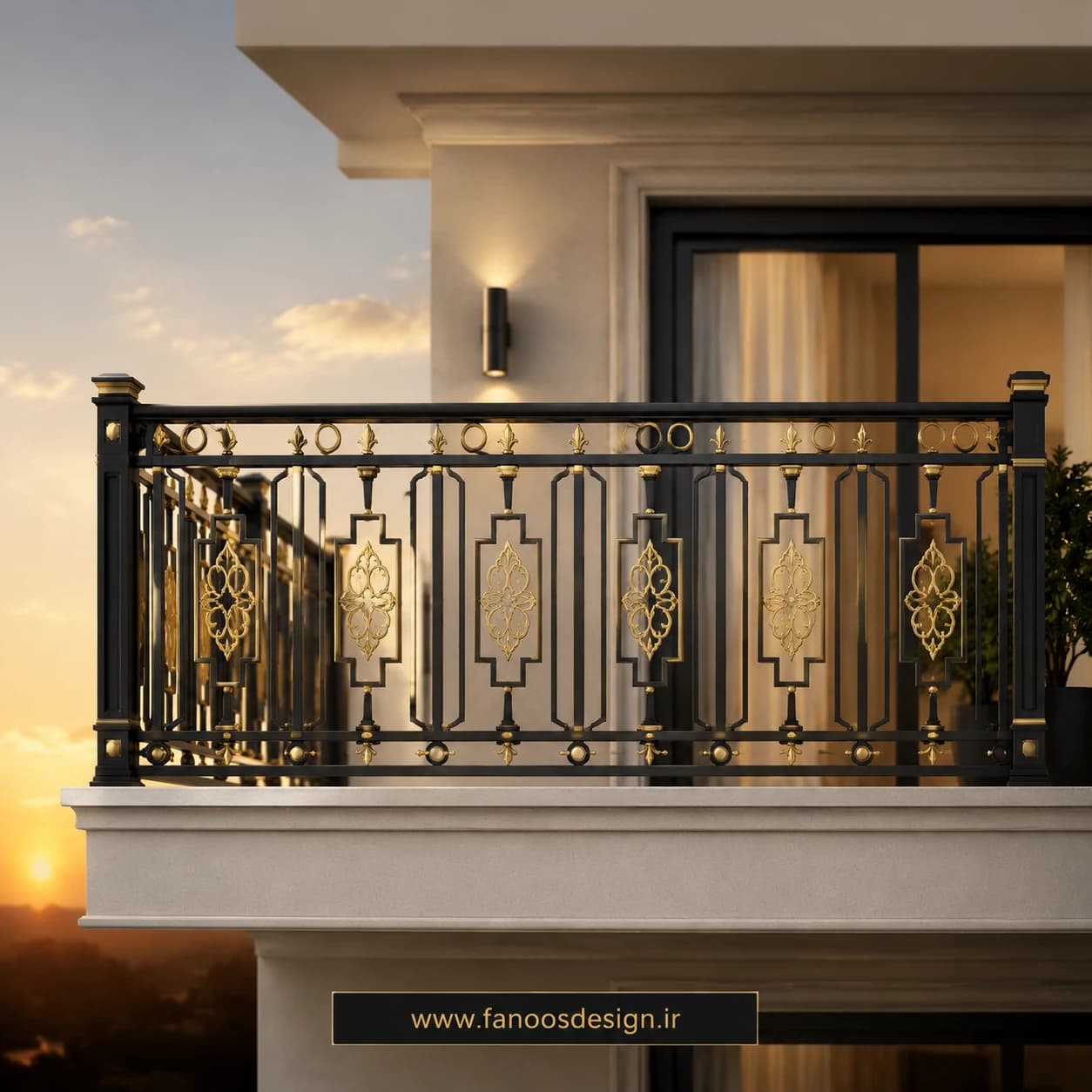 نرده بالکن فلزی لوکس – کد 30287