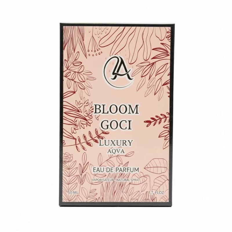 ادوپرفیوم زنانه لاکچری آکوا مدل BLOOM GOCI با رایحه شیرین حجم 50 میلی‌لیتر — تصویر ۴
