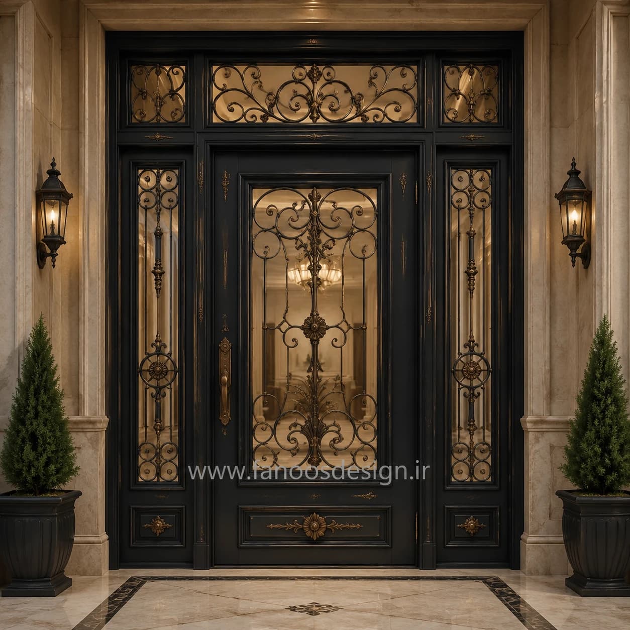 درب لابی فلزی کلاسیک – کد 30258