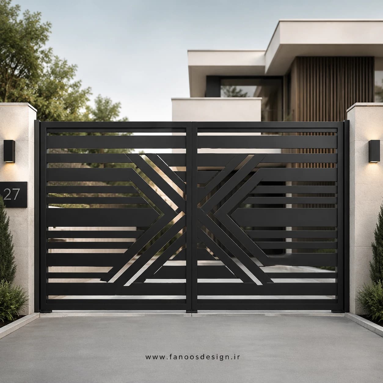 درب حیاط فلزی مدرن – کد 30238