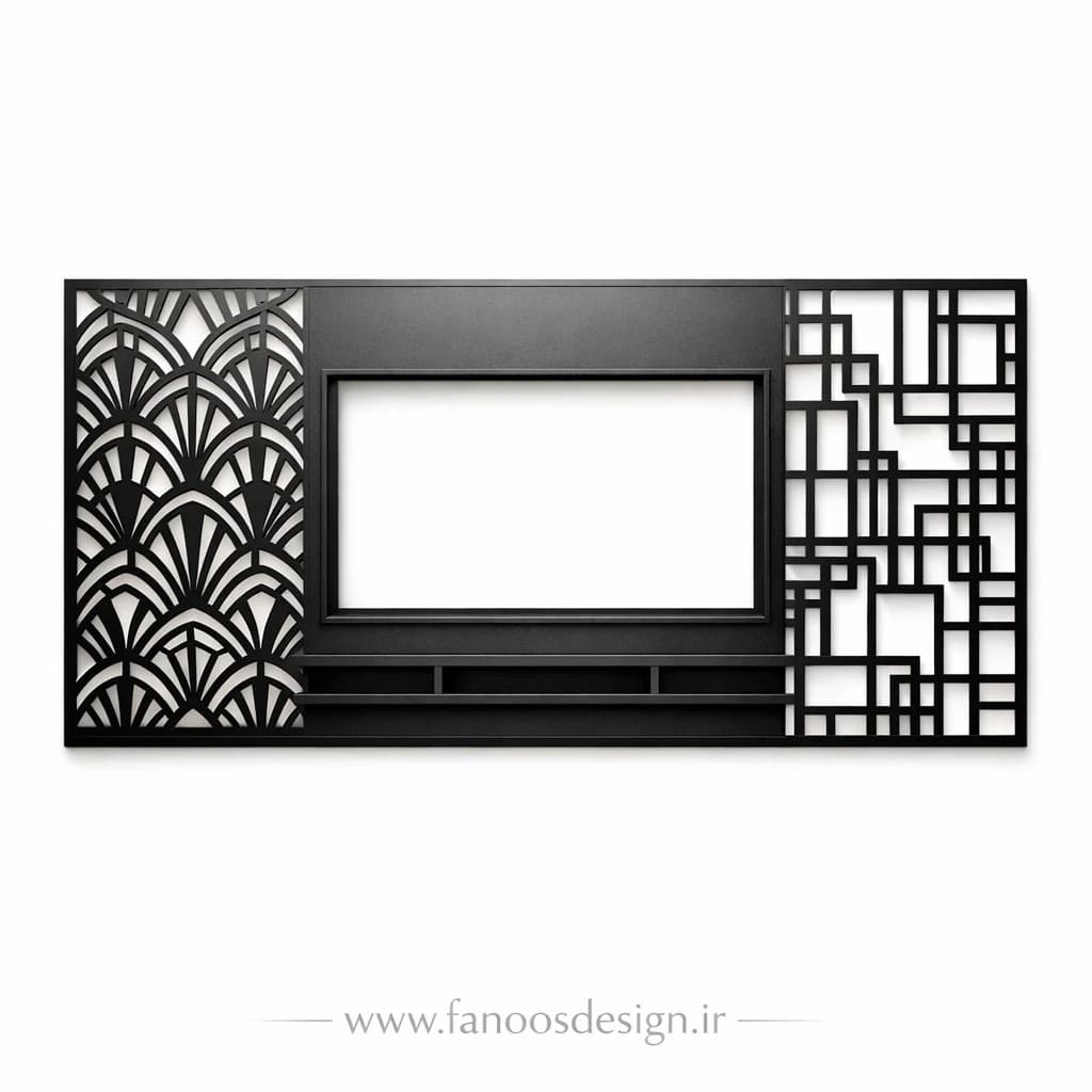 پنل TV Wall فلزی دکوراتیو – کد 30222