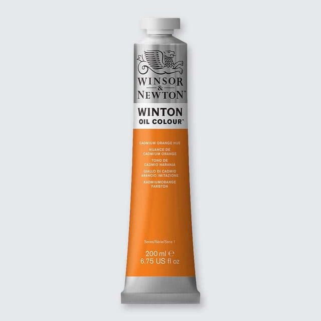 رنگ روغن وینزور اند نیوتون مدل Cadmium Orange Hue حجم ۲۰۰ میلی لیتر کد 090