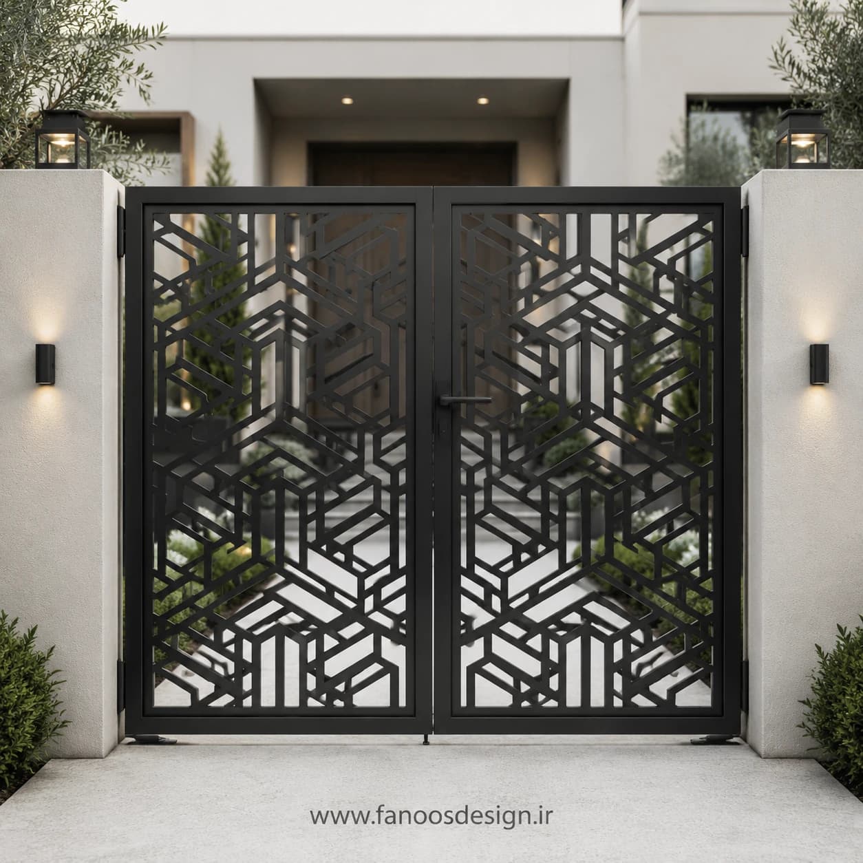 درب حیاط فلزی CNC – کد 30187