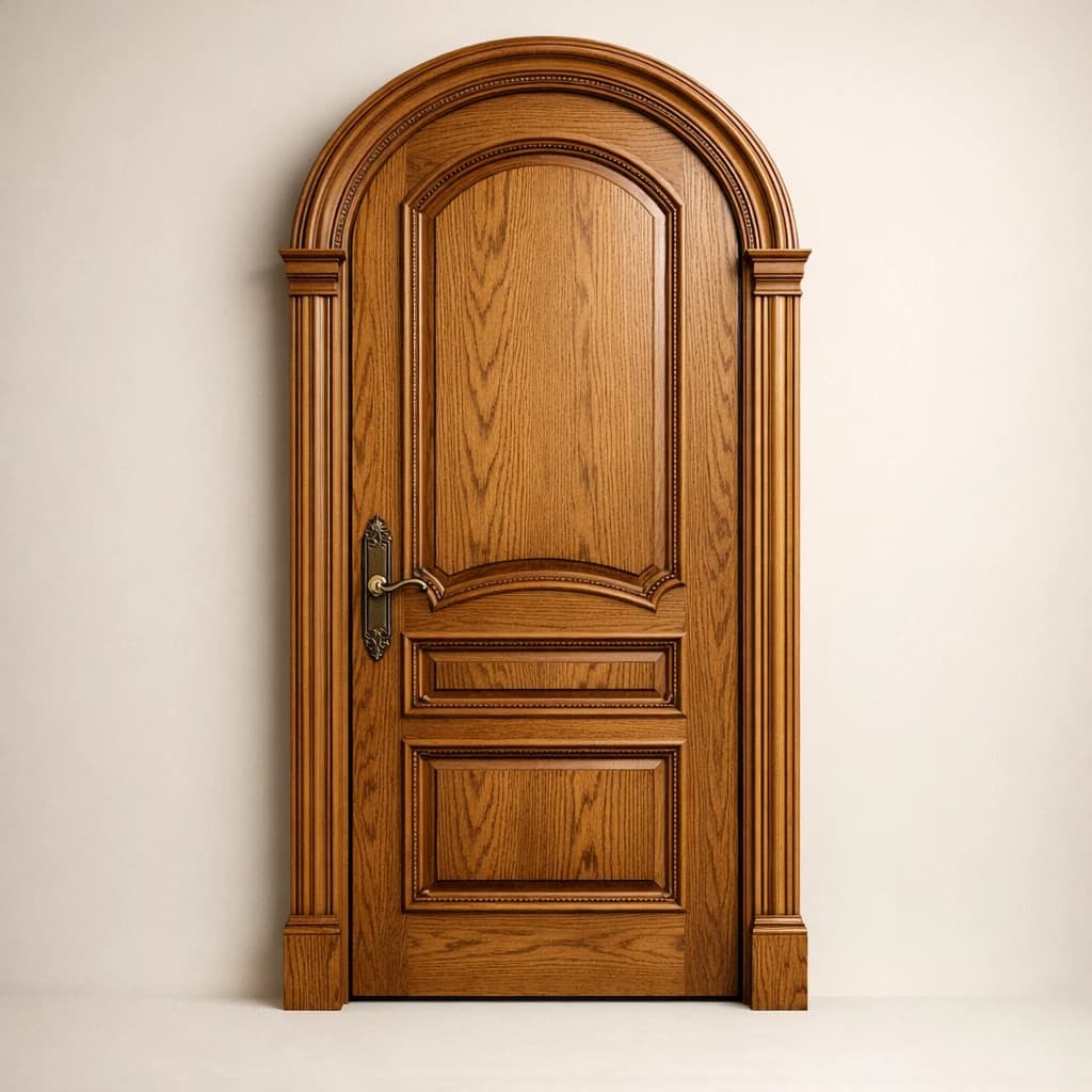 درب هلالی چوبی لوکس مدل کلاسیک مدرن کد 01