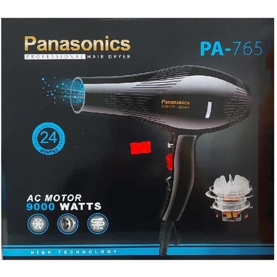 سشوار حرفهای 9000 موتور سنگین پاناسونیک مدل PA-765