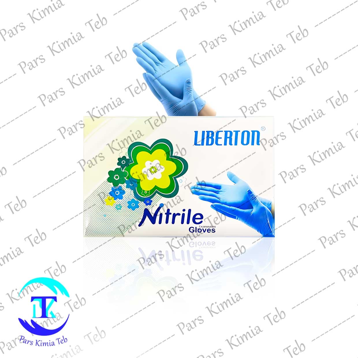دستکش نیتریل Liberton آبی سایز medium