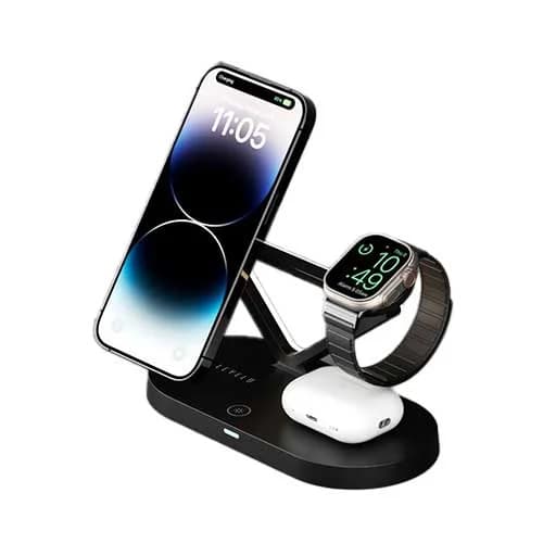 هولدر و شارژر وایرلس رو میزی 5 کاره لولو مدل lvl51wcpbk — تصویر ۲