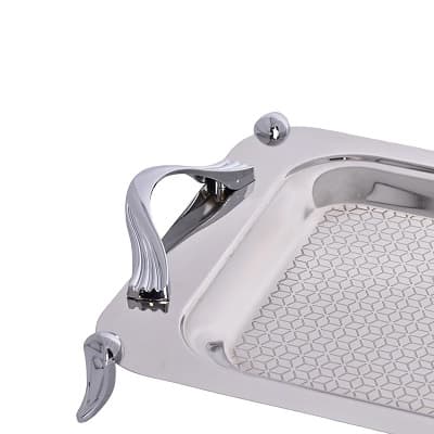 سینی براق استیل پایه دار بزرگ یونیک کد UN-4031 — تصویر ۳
