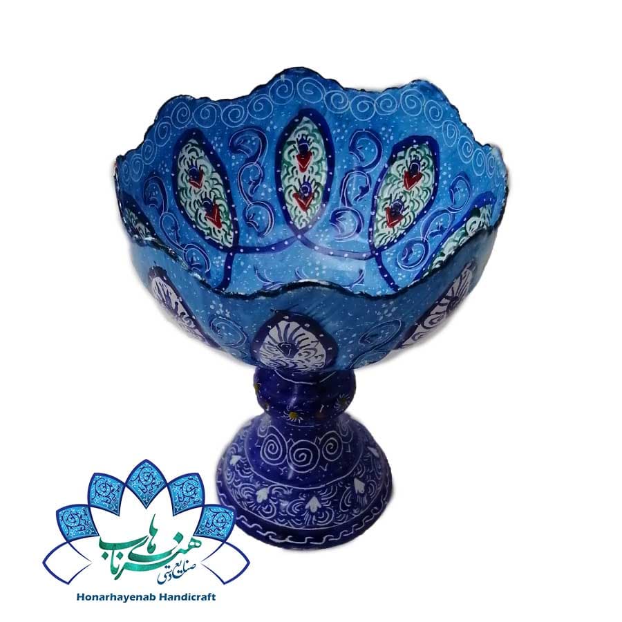 کاسه پایه‌‌دار میناکاری _ کد 846