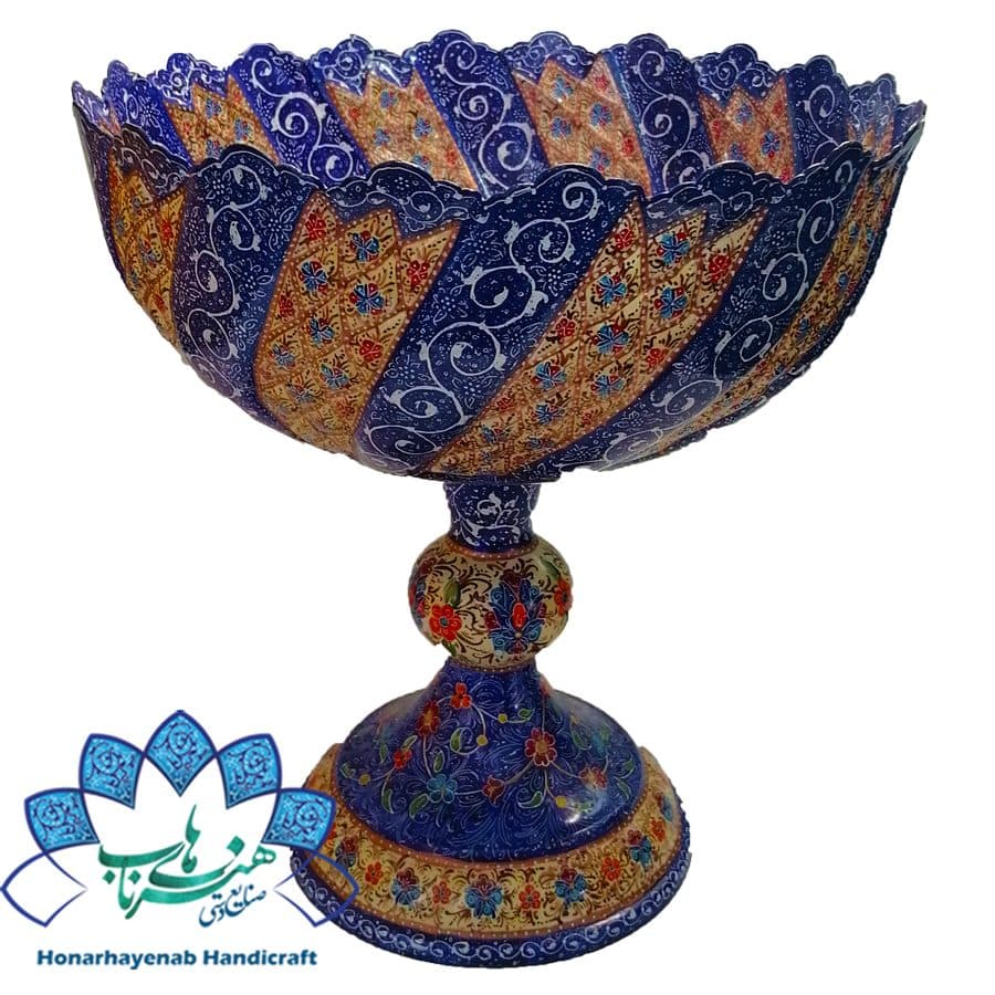 کاسه پایهدار میناکاری _ کد 438
