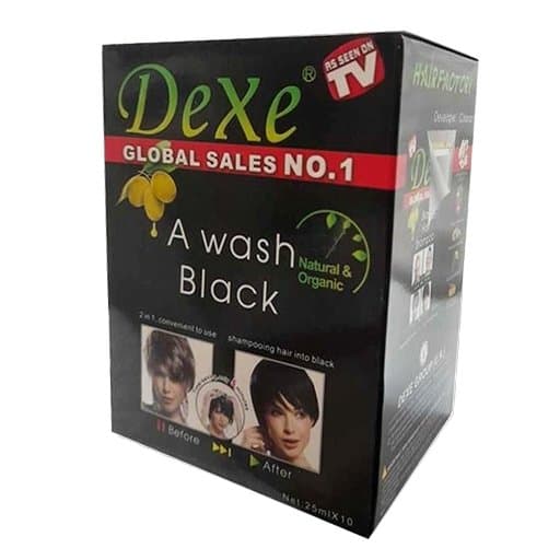 شامپو رنگ مو مشکی گیاهی دکسی Dexe — تصویر ۲