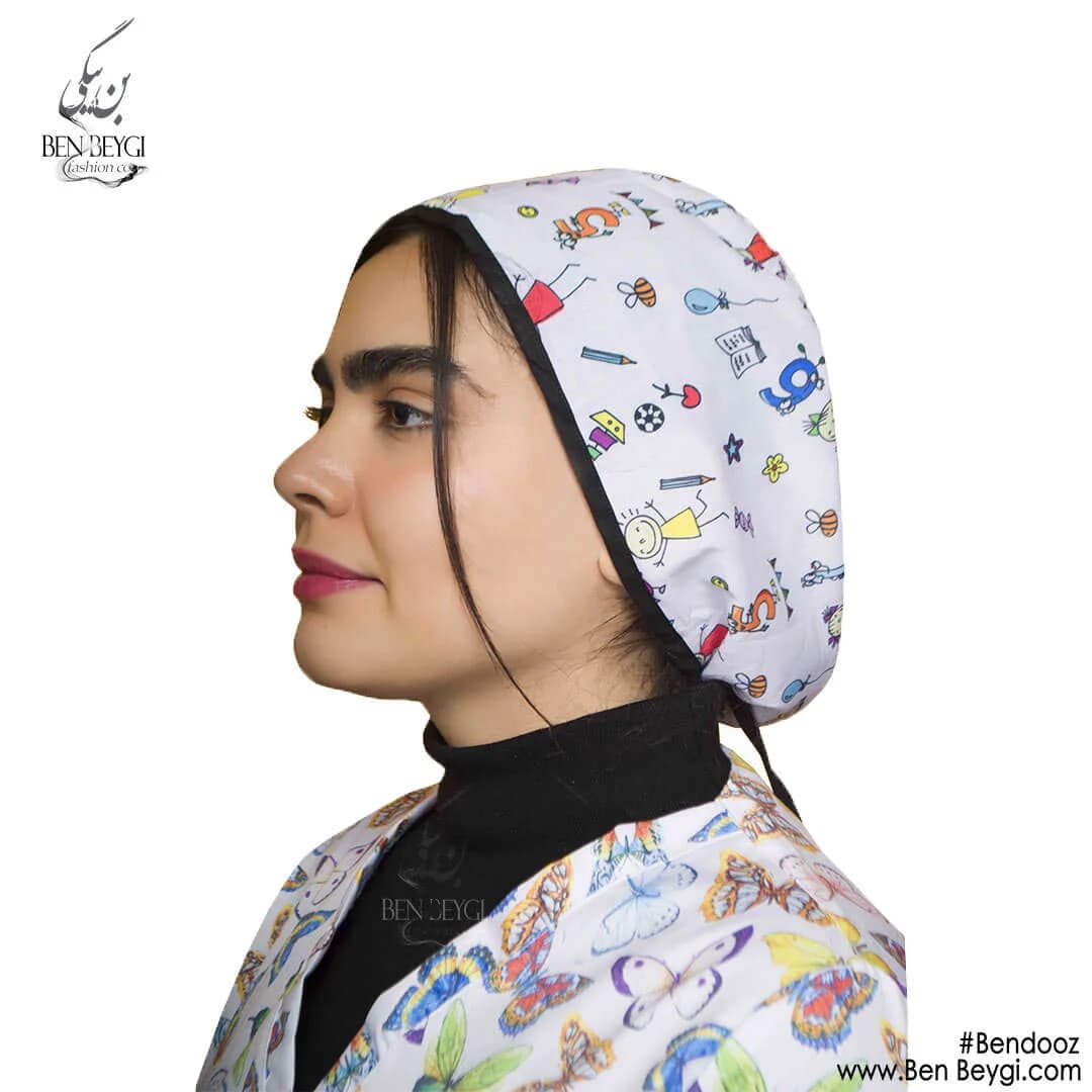 کلاه پزشکی طرح اعداد و بچه با بند سر قابل تنظیم کد SHA-25117