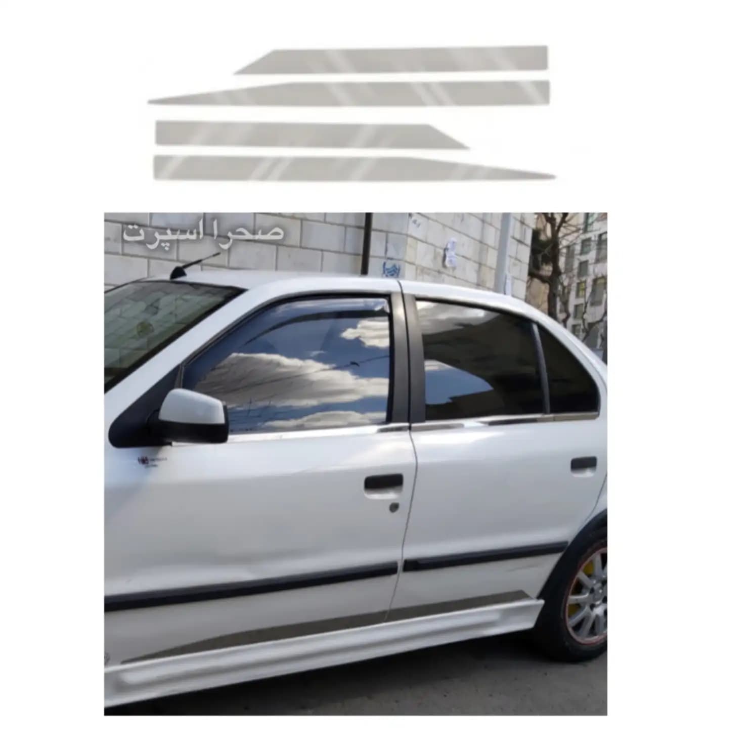 زه استیل درب خودرو مناسب سمند