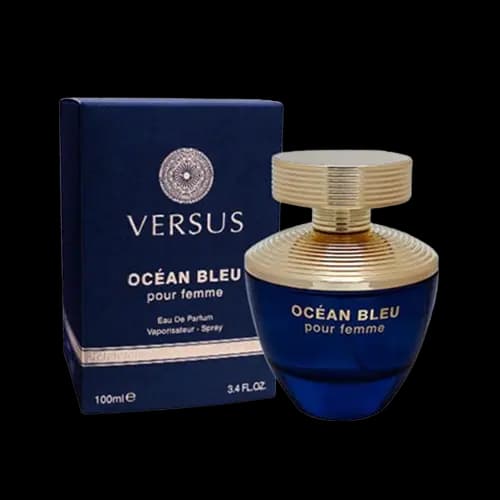 عطر و ادکلن فراگرنس ورد ورساچه دیلان بلو زنانه (ورسوس اوسان بلو پور فم) ادو پرفیوم 100 میلی لیتر شرکتی | Fragrance World Versus Ocean Bleu Pour Femme 100ml EDP