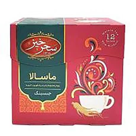 دمنوش پودر مخلوط چای سیاه و ماسالا جنسینگ معطر و انرژی‌زا افزایش متابولیسم و تقویت ایمنی دارالشفاء
