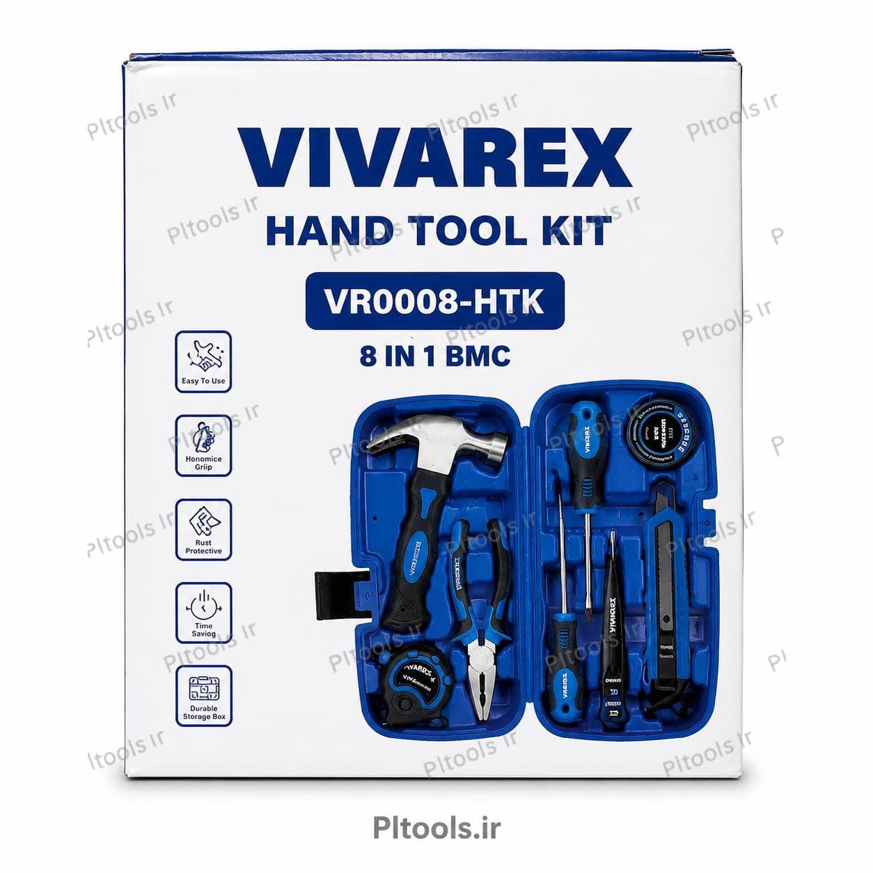 ست ابزار دستی ویوارکس مدل VR0008-HTK | مجموعه 8 پارچه با کیف حمل — تصویر ۲