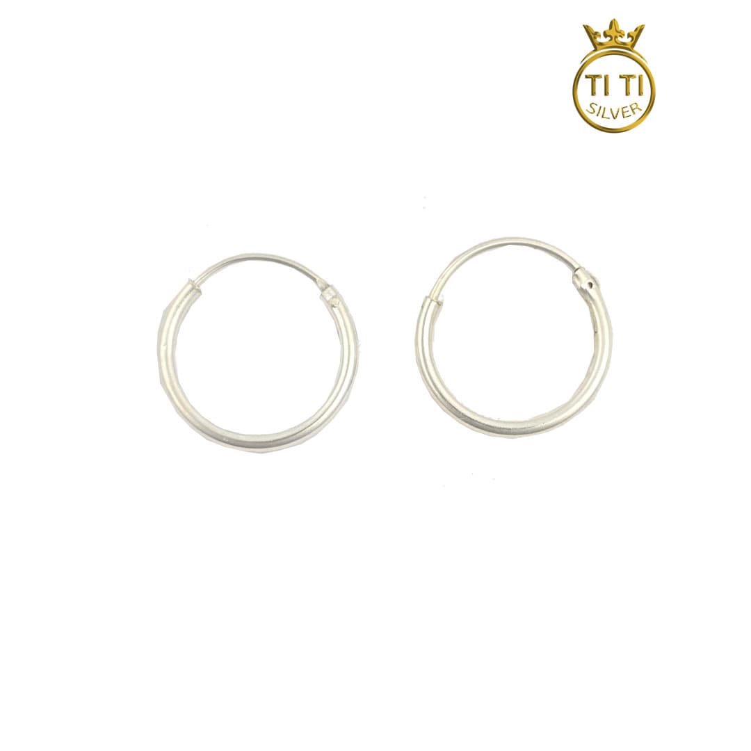 گوشواره حلقه‌ای نقره ساده ظریف528
