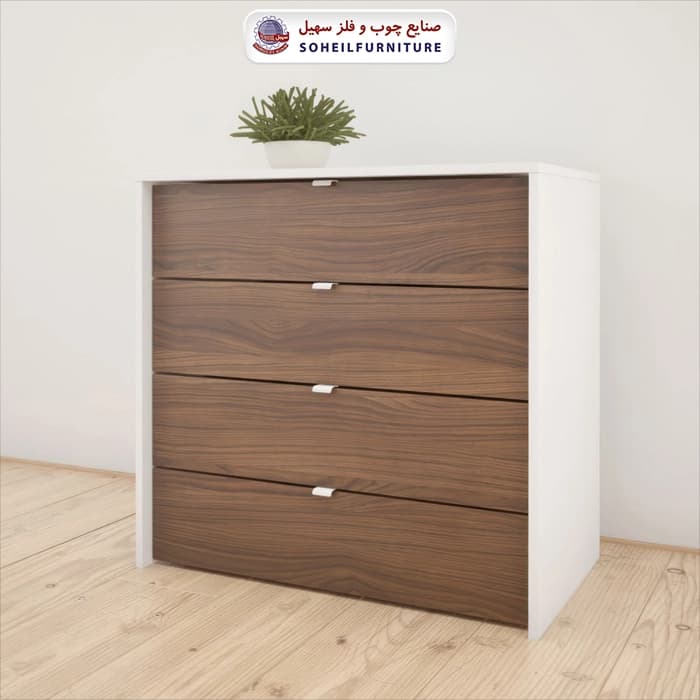 دراور پینترستی چهار کشو تمام MDF سهیل — تصویر ۸