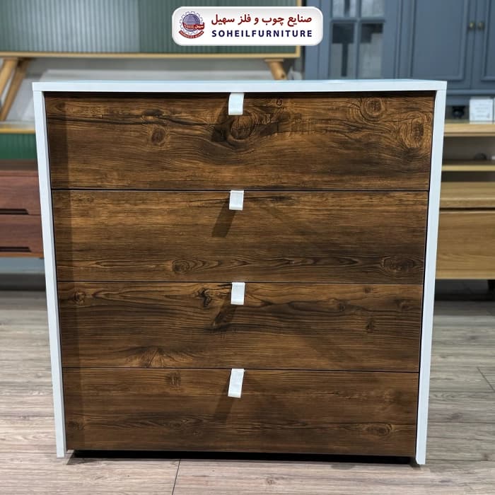 دراور پینترستی چهار کشو تمام MDF سهیل — تصویر ۳