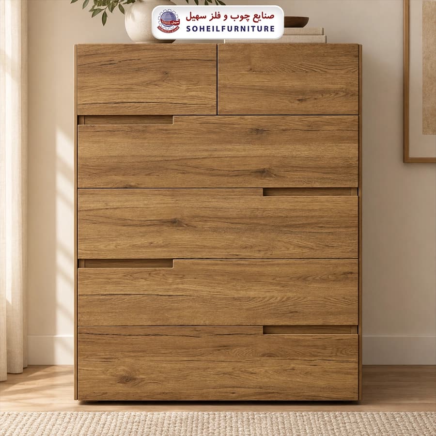 دراور پینترستی پنج کشو تمام MDF سهیل — تصویر ۲