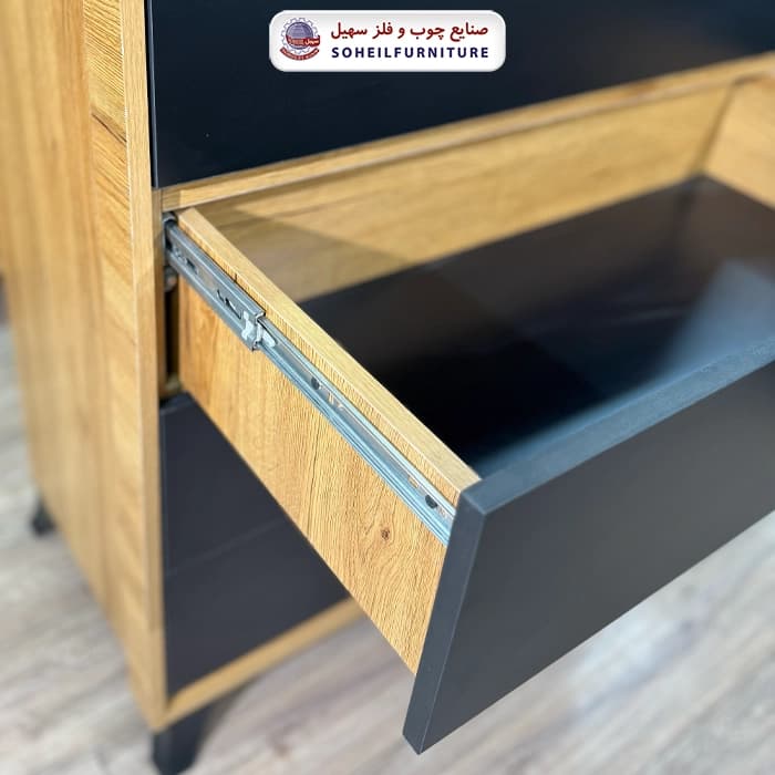 دراور پینترستی چهار کشو تمام MDF مدل بلک سهیل — تصویر ۵