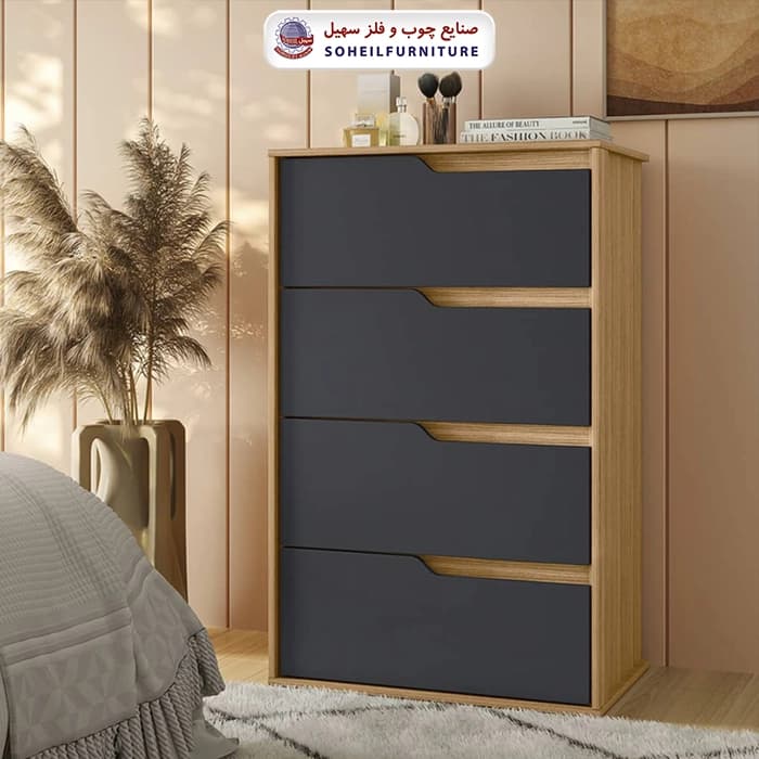 دراور پینترستی چهار کشو تمام MDF مدل بلک سهیل