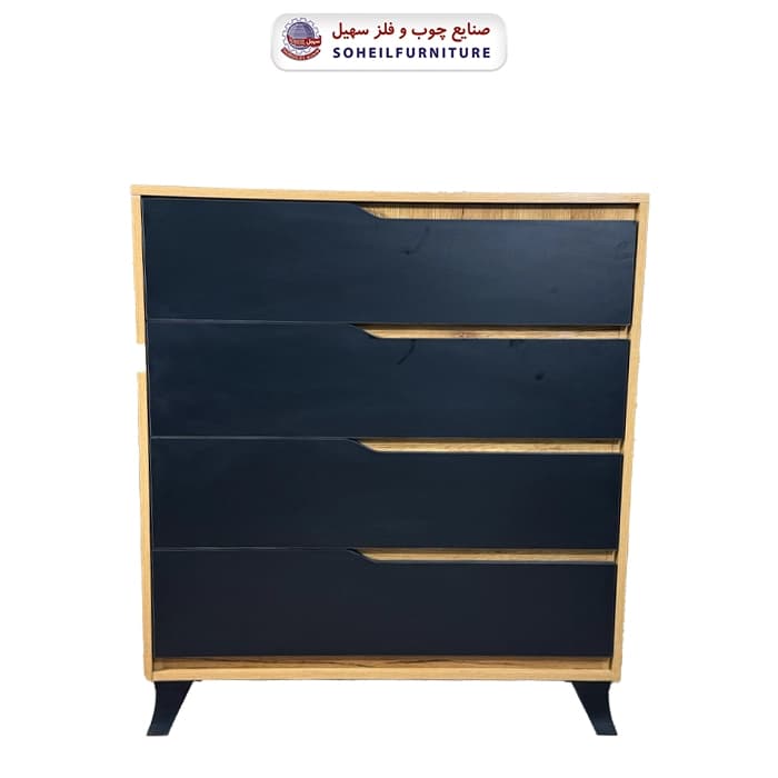 دراور پینترستی چهار کشو تمام MDF مدل بلک سهیل — تصویر ۲