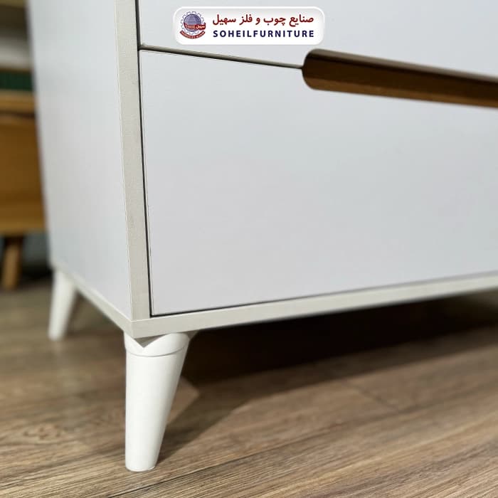 دراور پینترستی پنج کشو تمام MDF مدل وایت سهیل — تصویر ۳