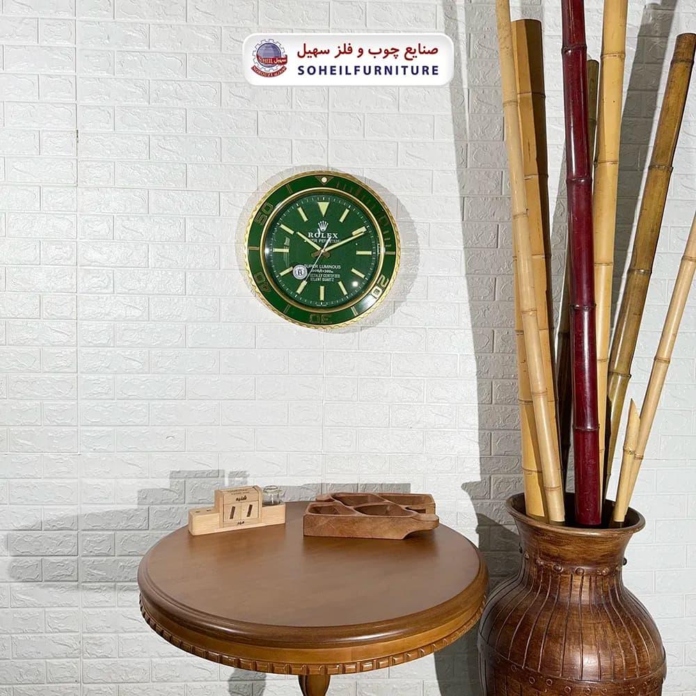 ساعت دیواری شب نما طرح رولکس سهیل — تصویر ۸