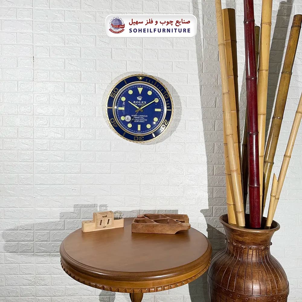 ساعت دیواری شب نما طرح رولکس سهیل — تصویر ۵