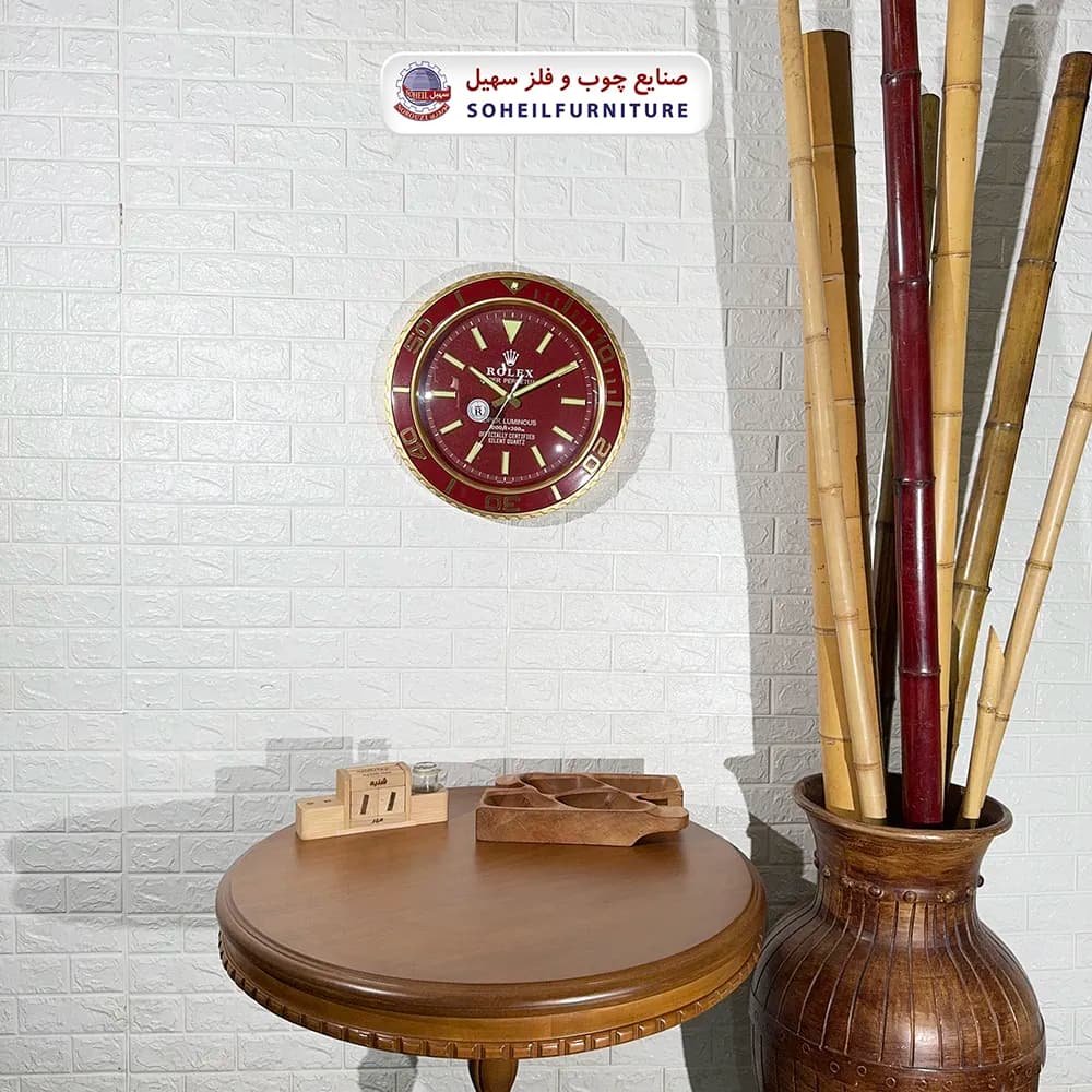ساعت دیواری شب نما طرح رولکس سهیل — تصویر ۶