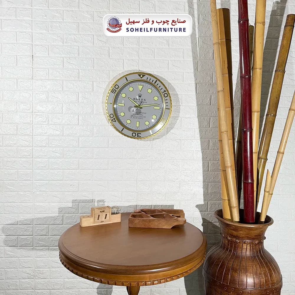 ساعت دیواری شب نما طرح رولکس سهیل — تصویر ۷
